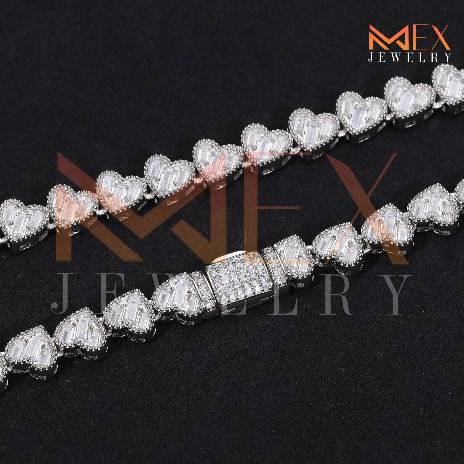 925 FANCY MOISSANITE CHAIN 7MM