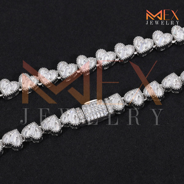 925 FANCY MOISSANITE BRACELET 8MM VVSD