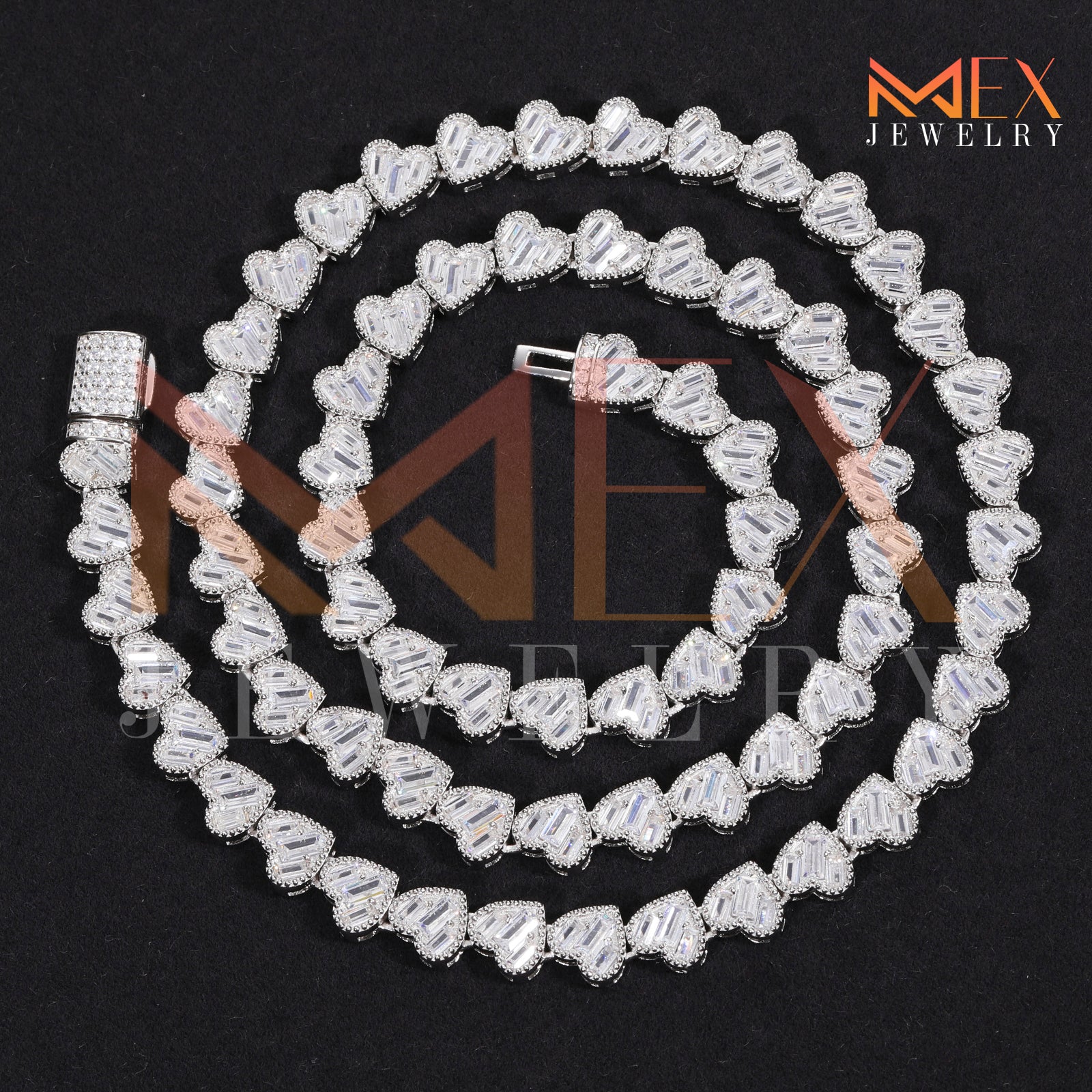 925 FANCY MOISSANITE CHAIN 7MM