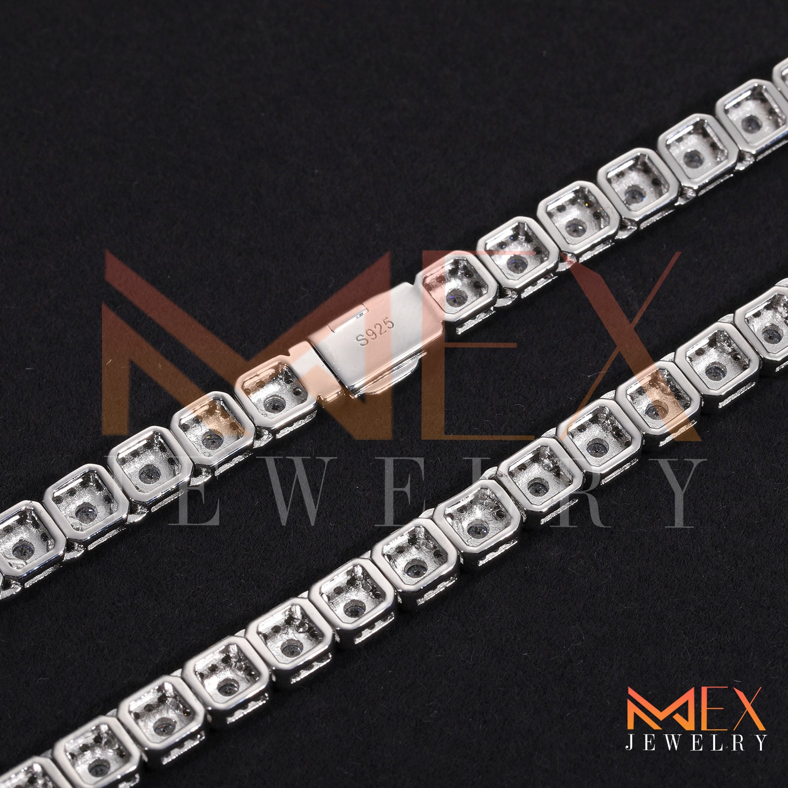 925 FANCY MOISSANITE CHAIN 6MM