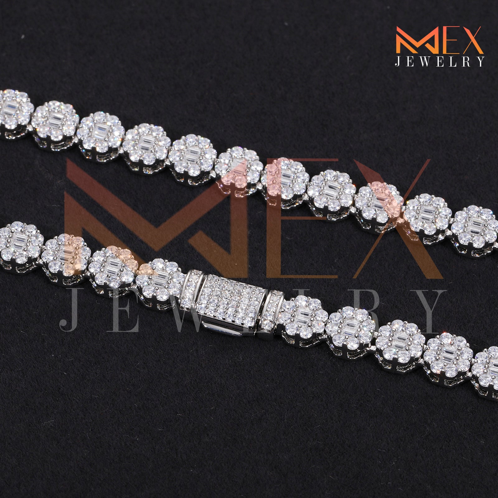 925 FANCY MOISSANITE BRACELET 6MM VVSD