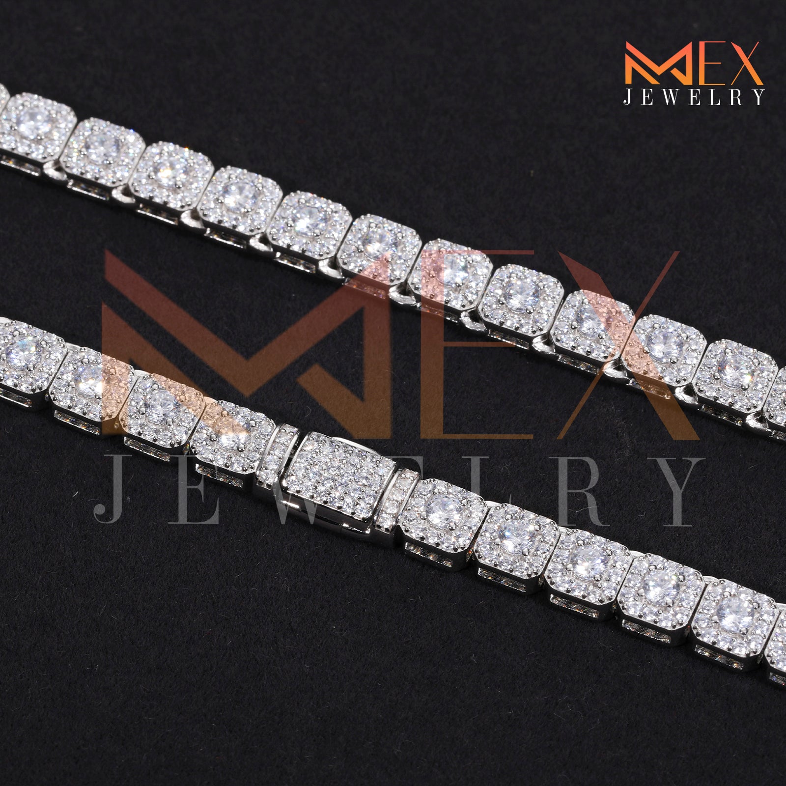 925 FANCY MOISSANITE CHAIN 6MM