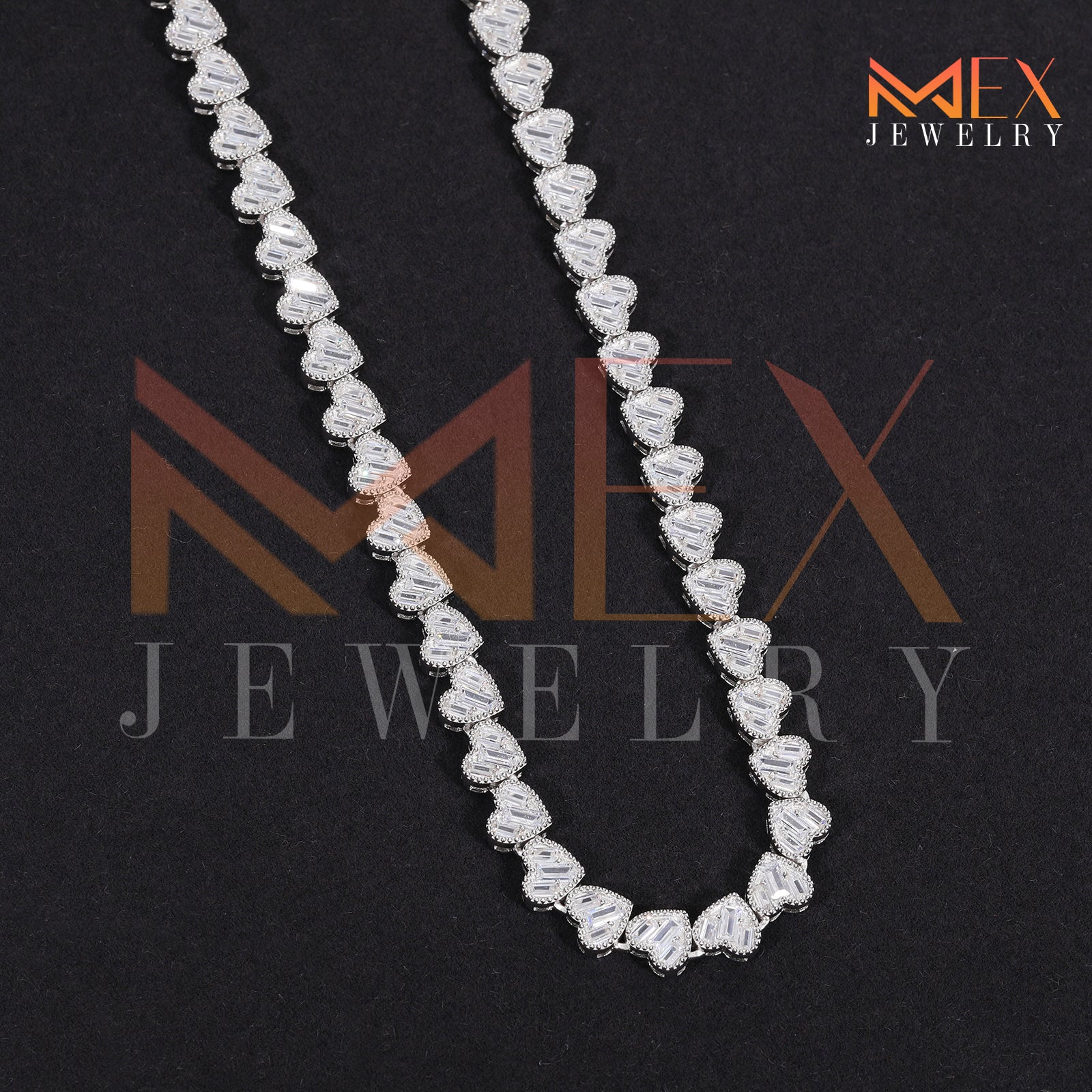 925 FANCY MOISSANITE CHAIN 7MM