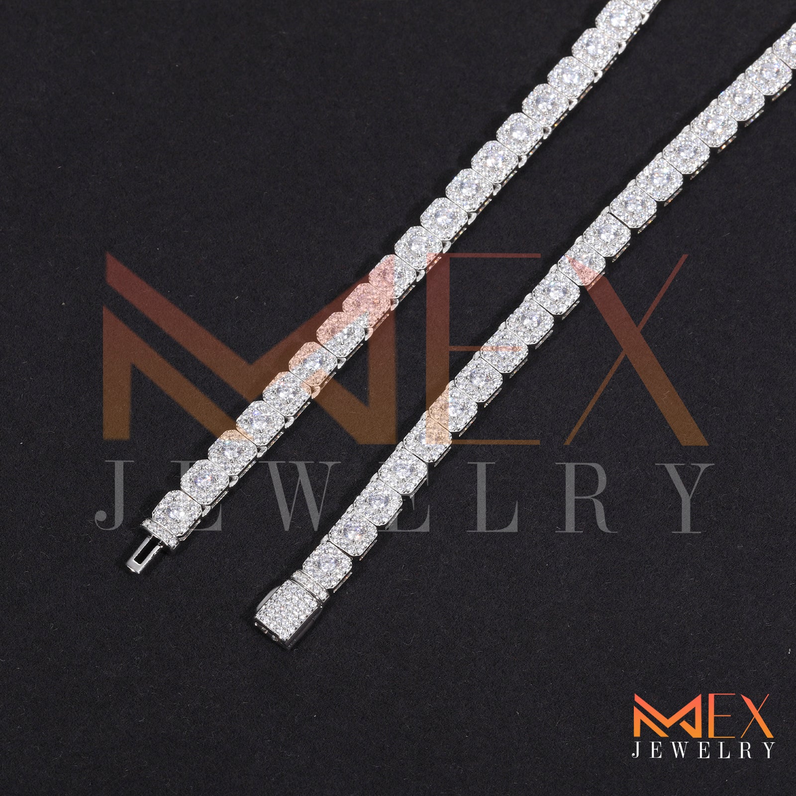 925 FANCY MOISSANITE CHAIN 6MM