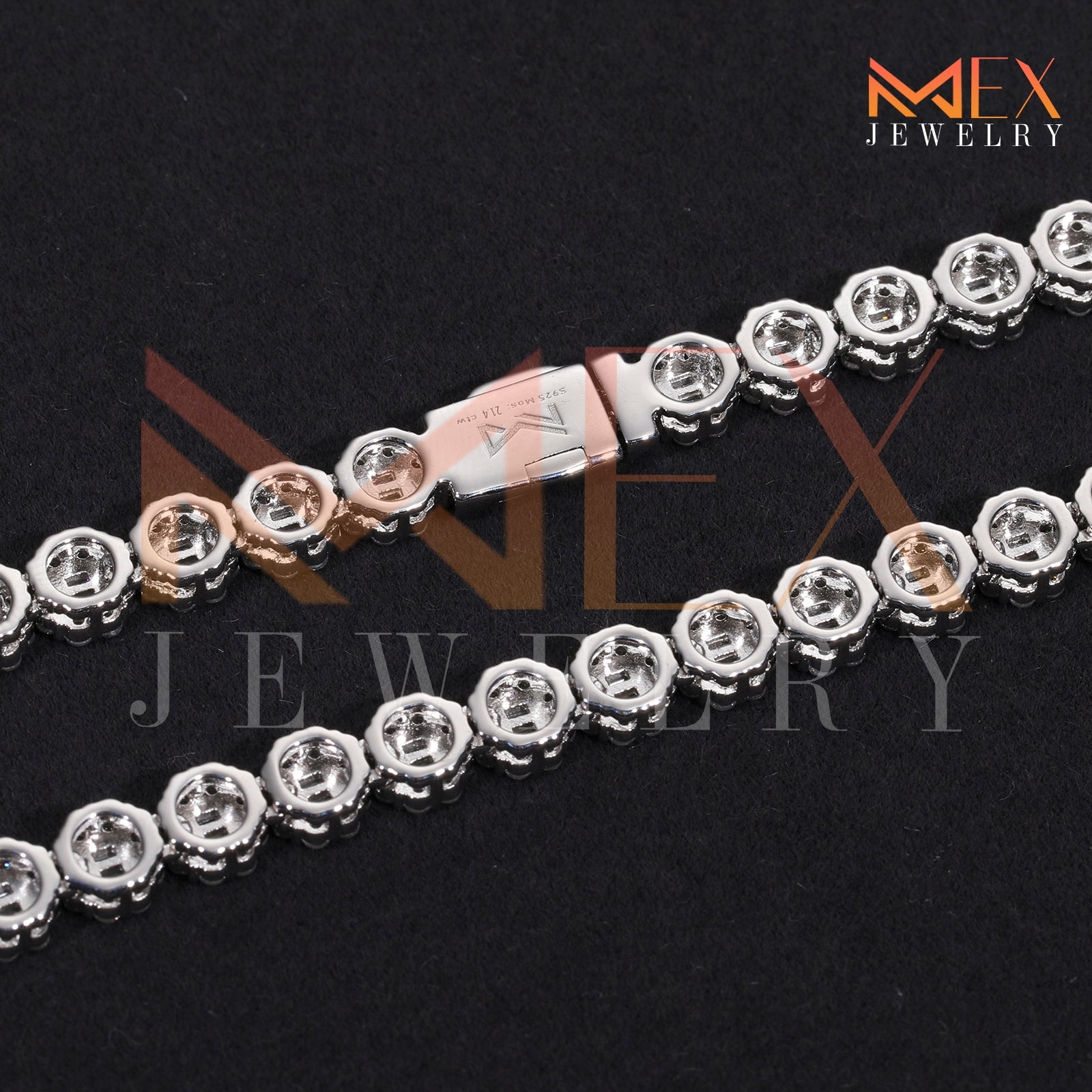 925 FANCY MOISSANITE BRACELET 6MM VVSD