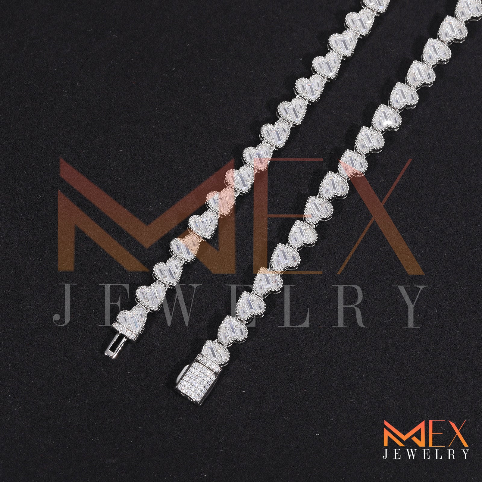 925 FANCY MOISSANITE CHAIN 7MM