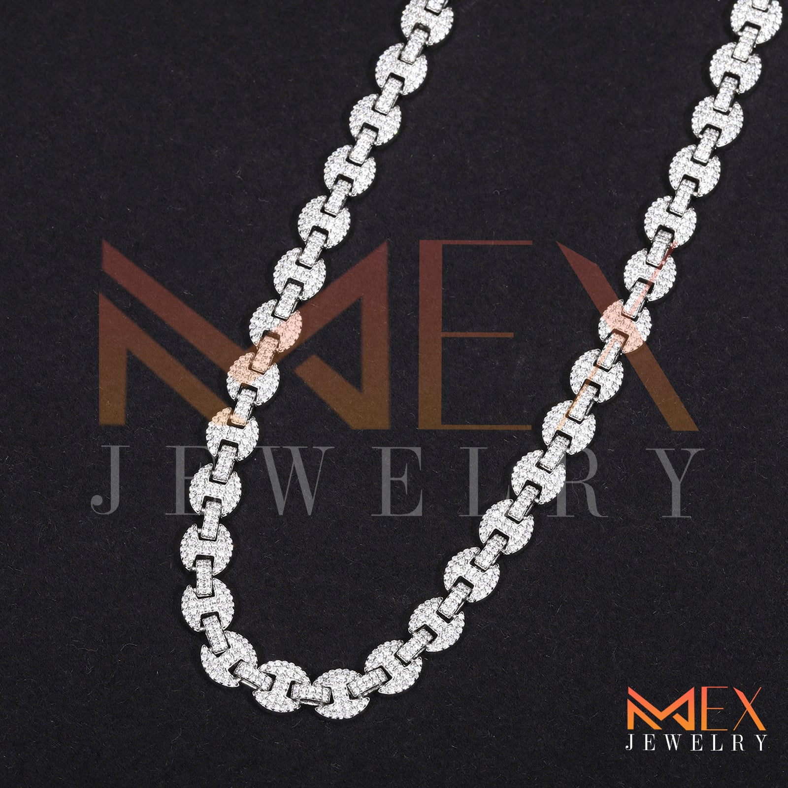 925 FANCY MOISSANITE CHAIN 7MM