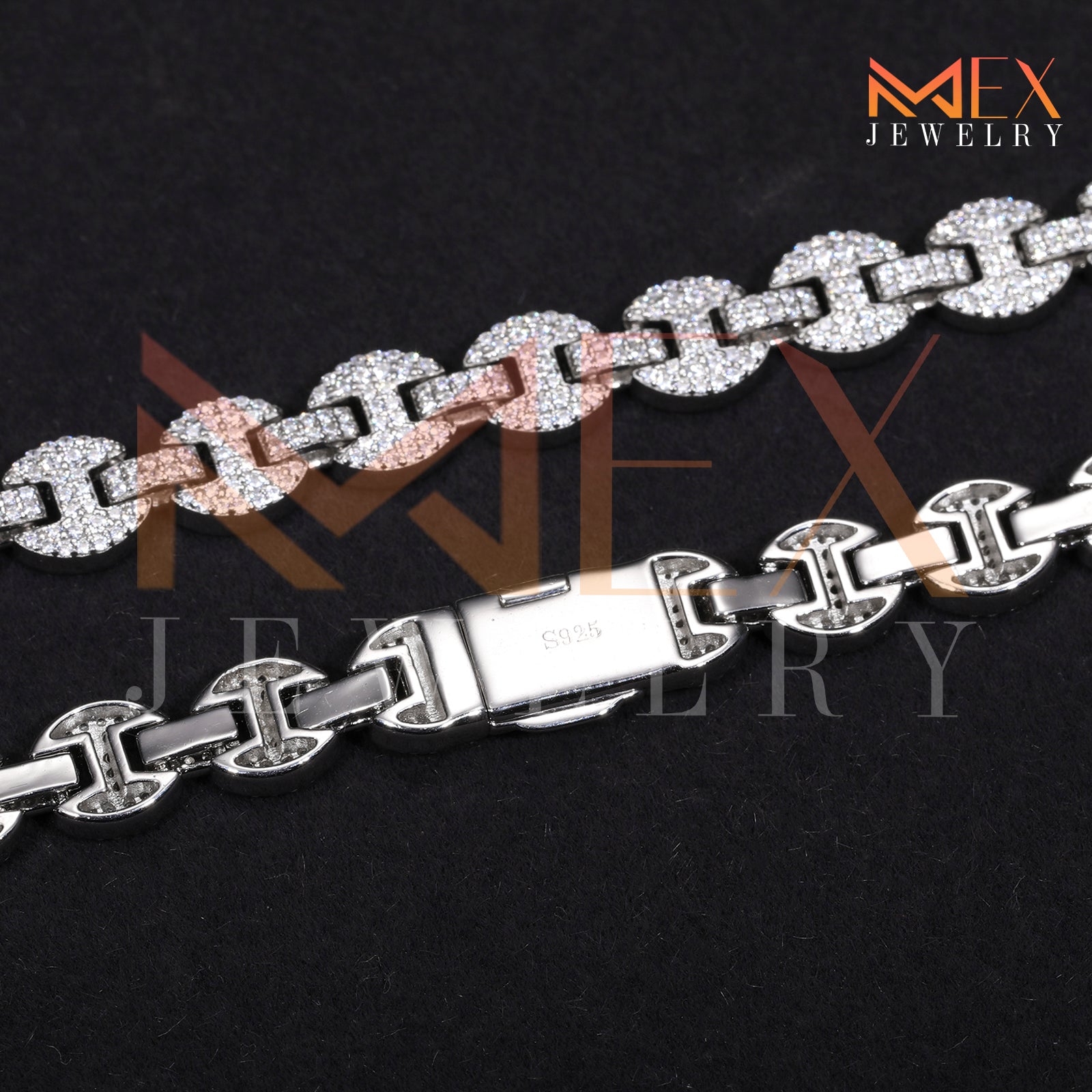 925 FANCY MOISSANITE BRACELET 7MM VVSD