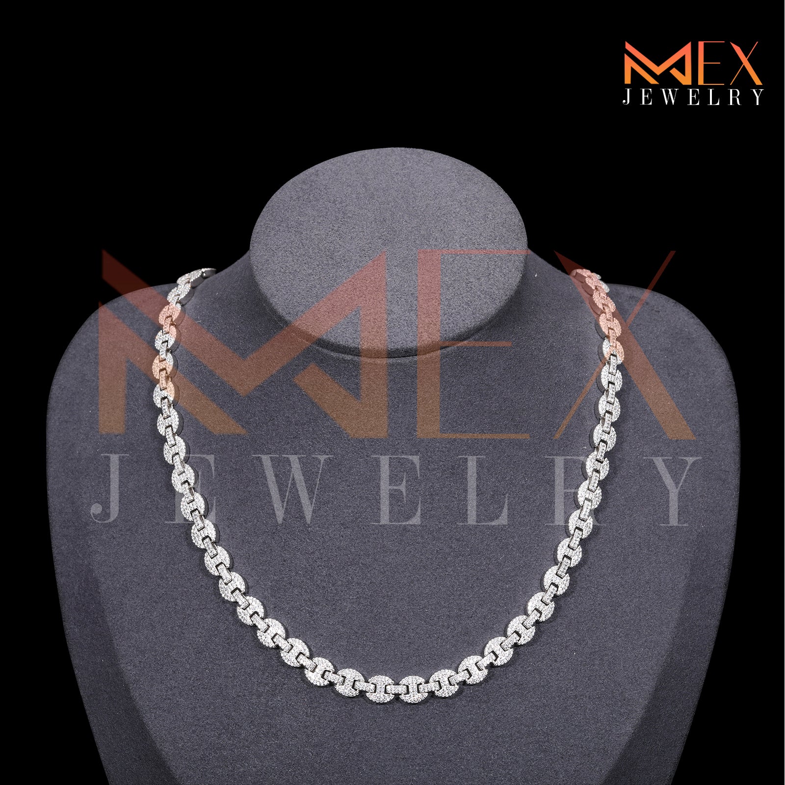 925 FANCY MOISSANITE CHAIN 7MM