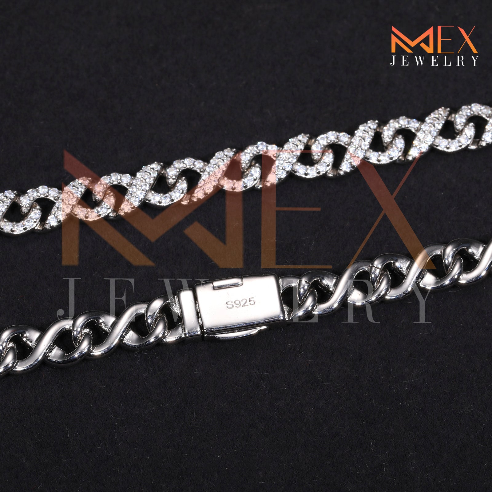 925 FANCY MOISSANITE BRACELET 6MM VVSD