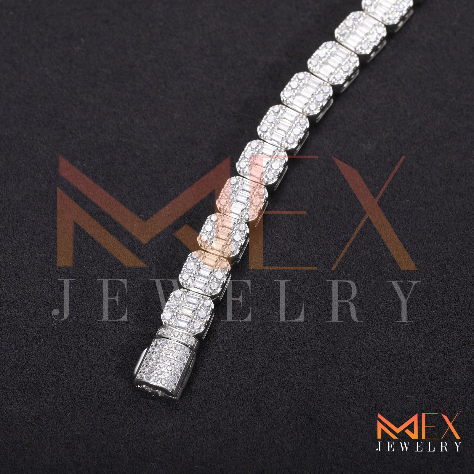 925 FANCY MOISSANITE CHAIN 7MM VVSD