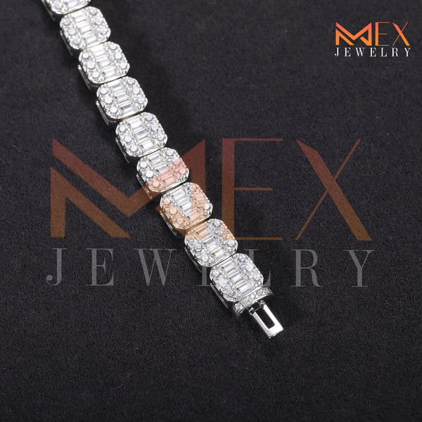 925 FANCY MOISSANITE CHAIN 7MM VVSD