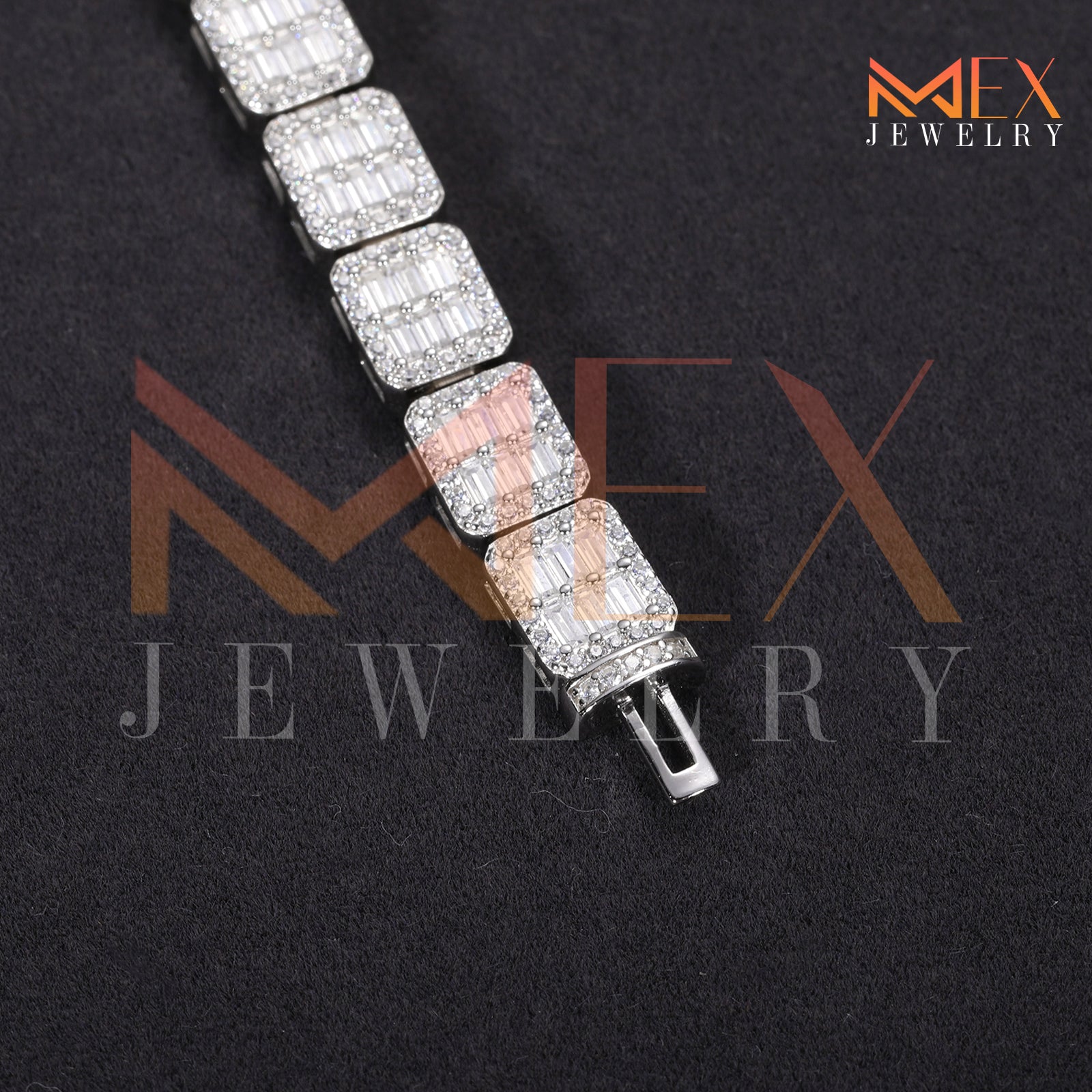 925 FANCY MOISSANITE CHAIN 8MM