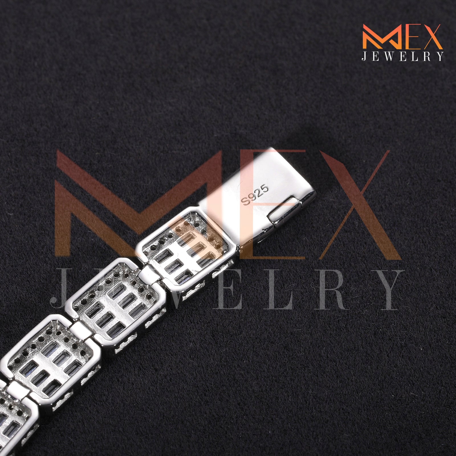 925 FANCY MOISSANITE CHAIN 8MM