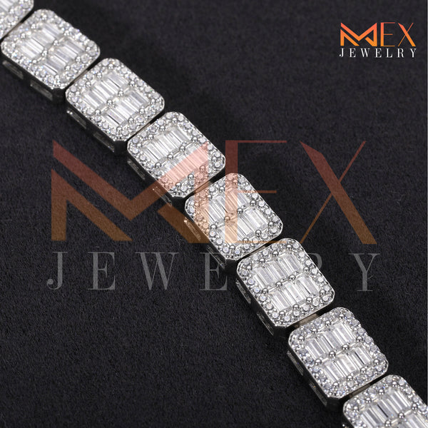 925 FANCY MOISSANITE CHAIN 8MM