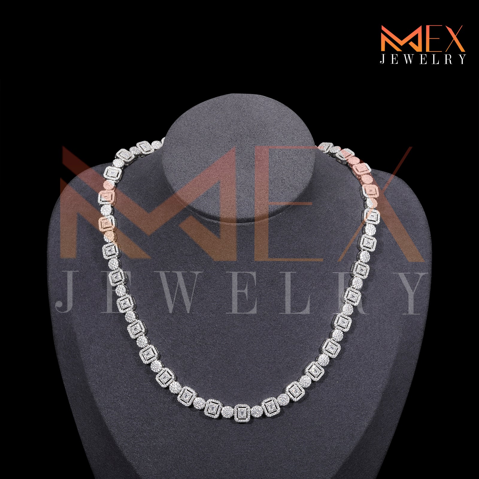 925 FANCY MOISSANITE CHAIN 8MM VVSD