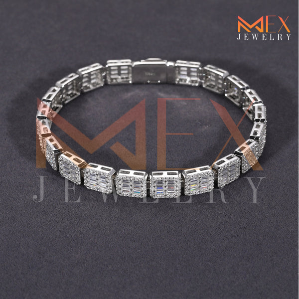 925 FANCY MOISSANITE BRACELET 8MM VVSD