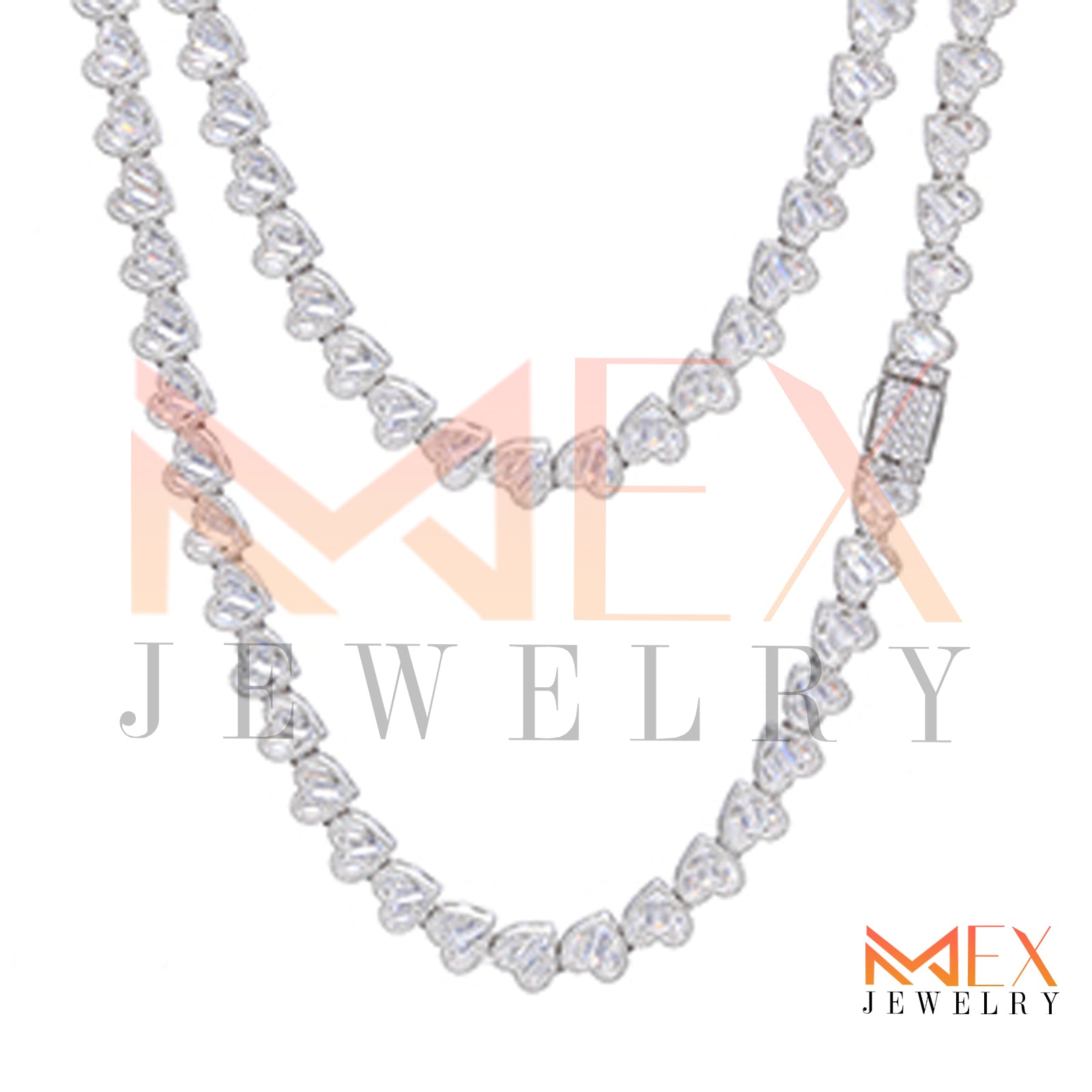 925 FANCY MOISSANITE CHAIN 7MM