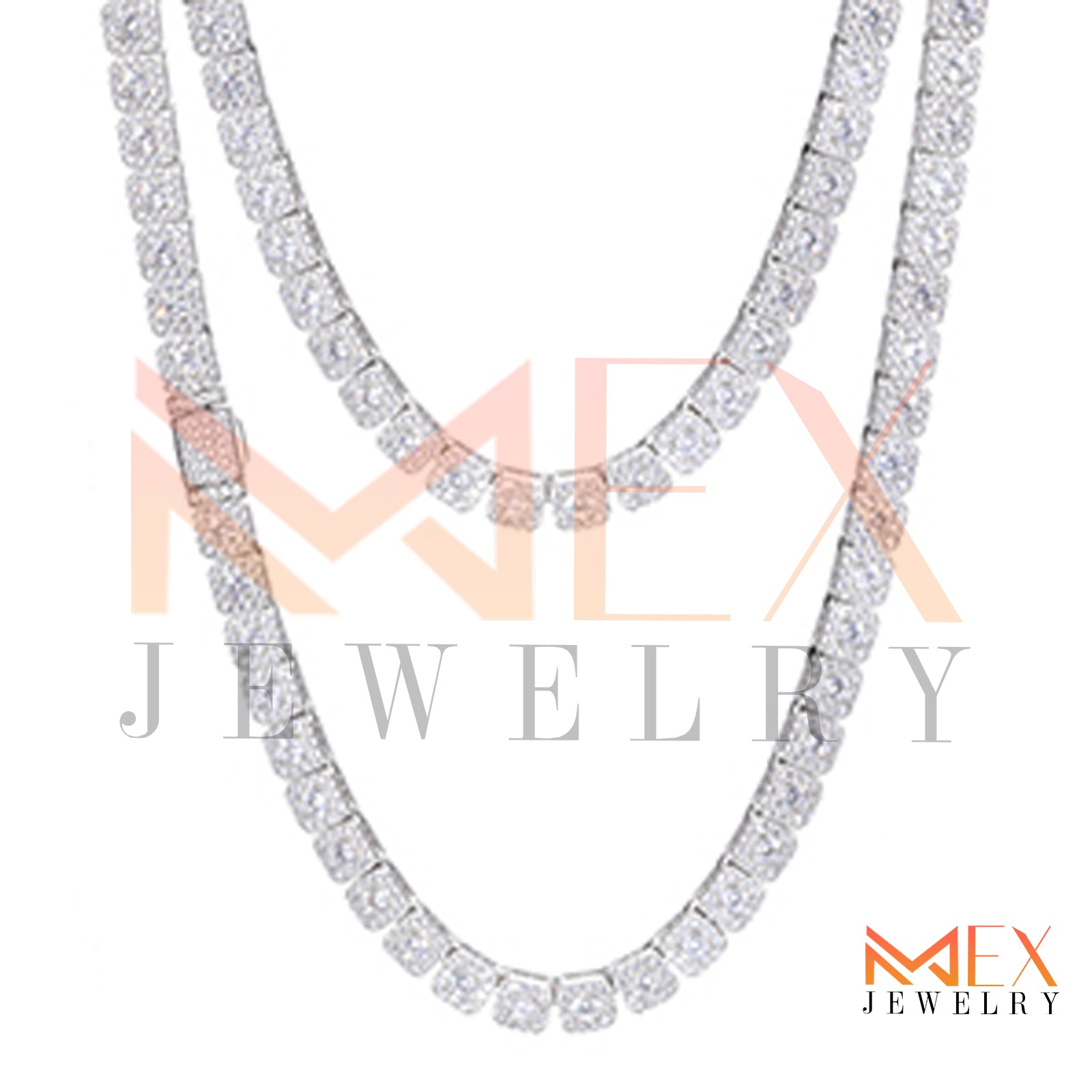 925 FANCY MOISSANITE CHAIN 6MM