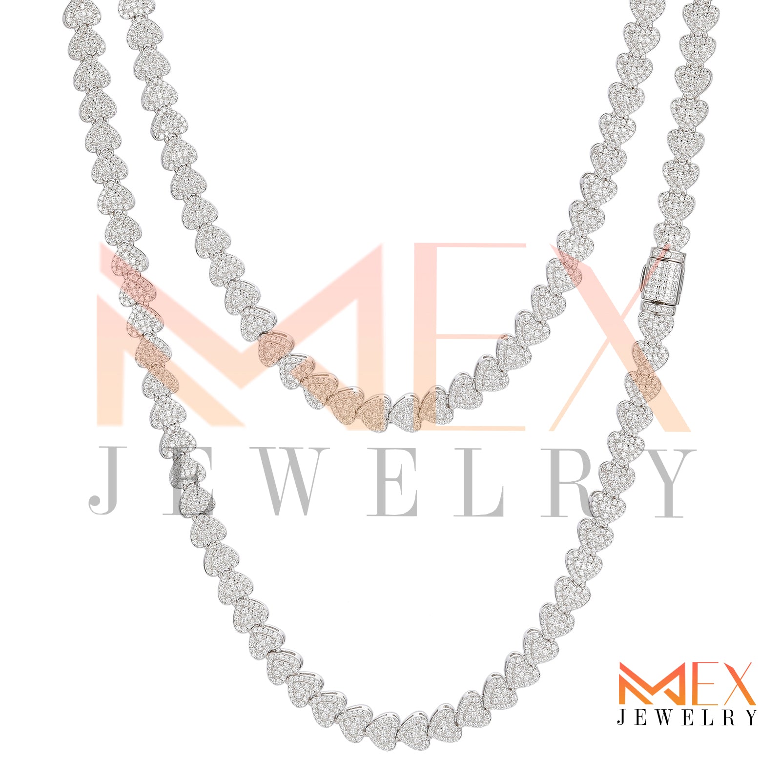 925 FANCY MOISSANITE CHAIN 7MM