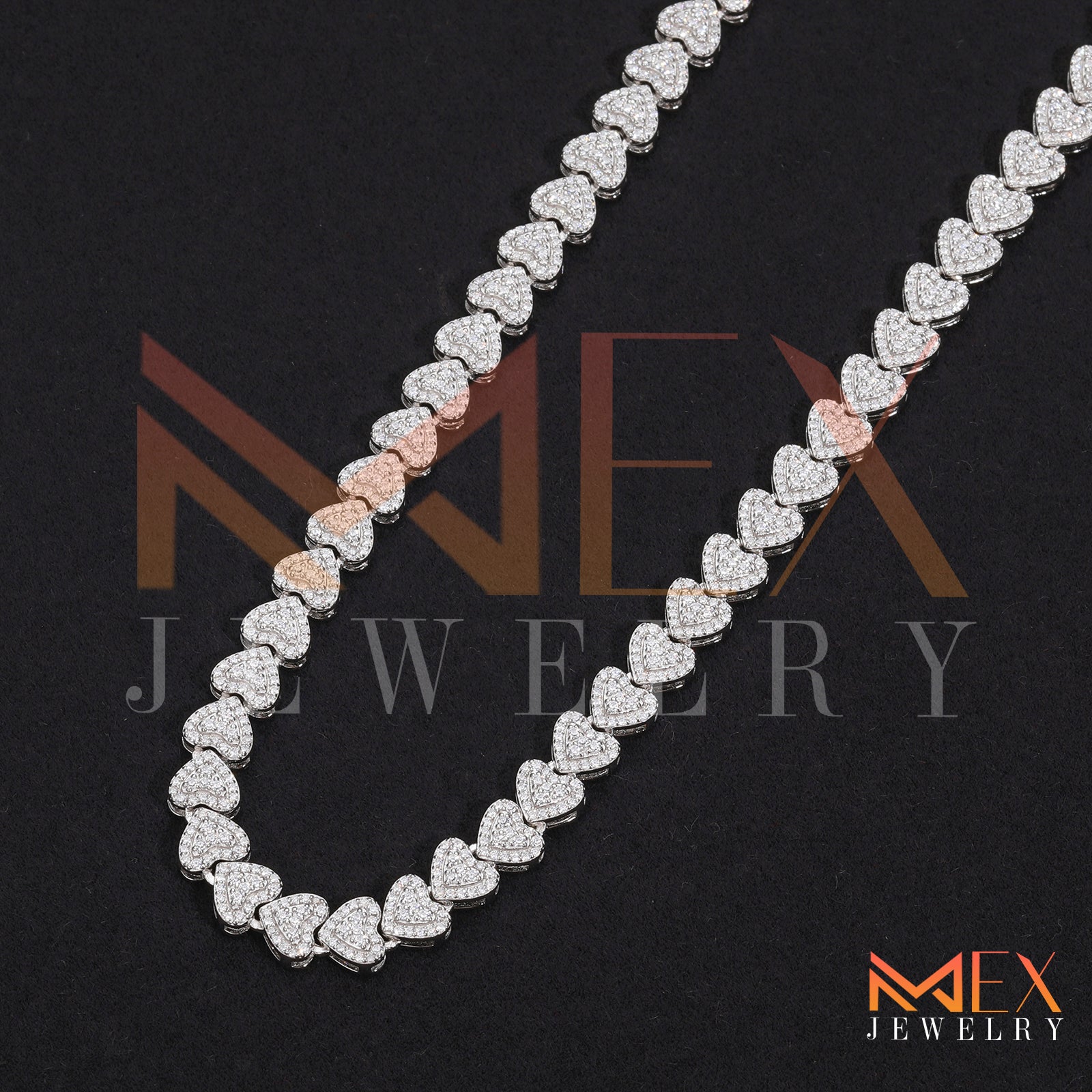 925 FANCY MOISSANITE CHAIN 7MM