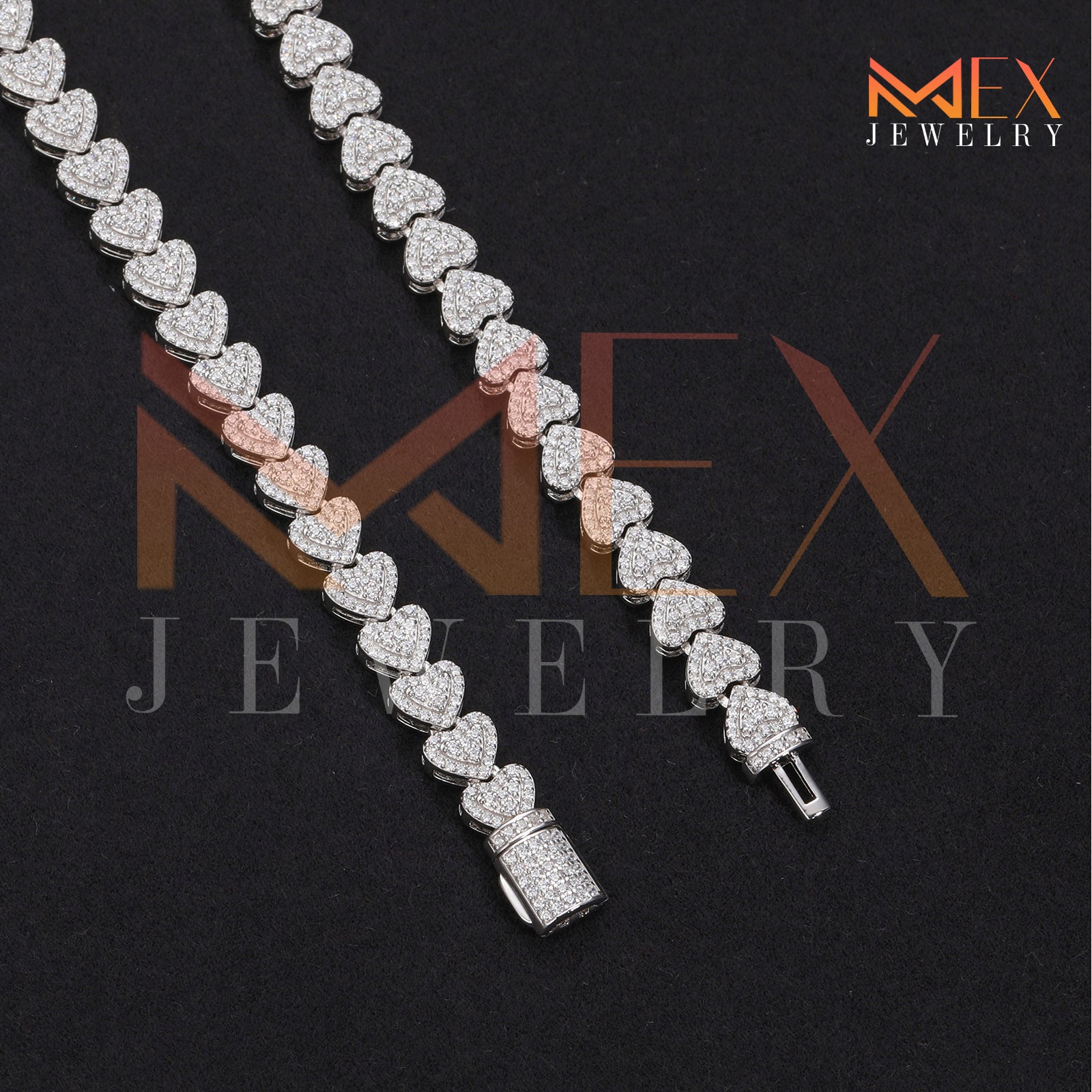 925 FANCY MOISSANITE CHAIN 7MM