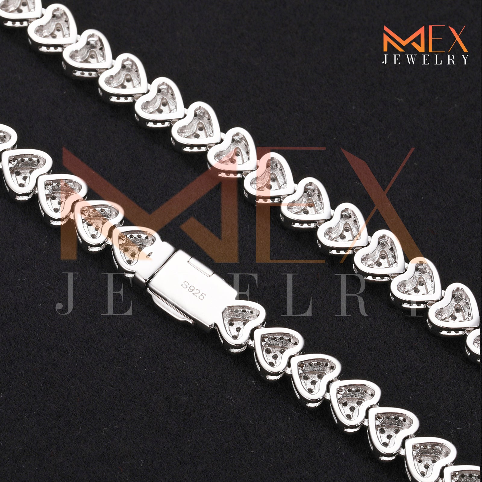 925 FANCY MOISSANITE BRACELET 7MM VVSD