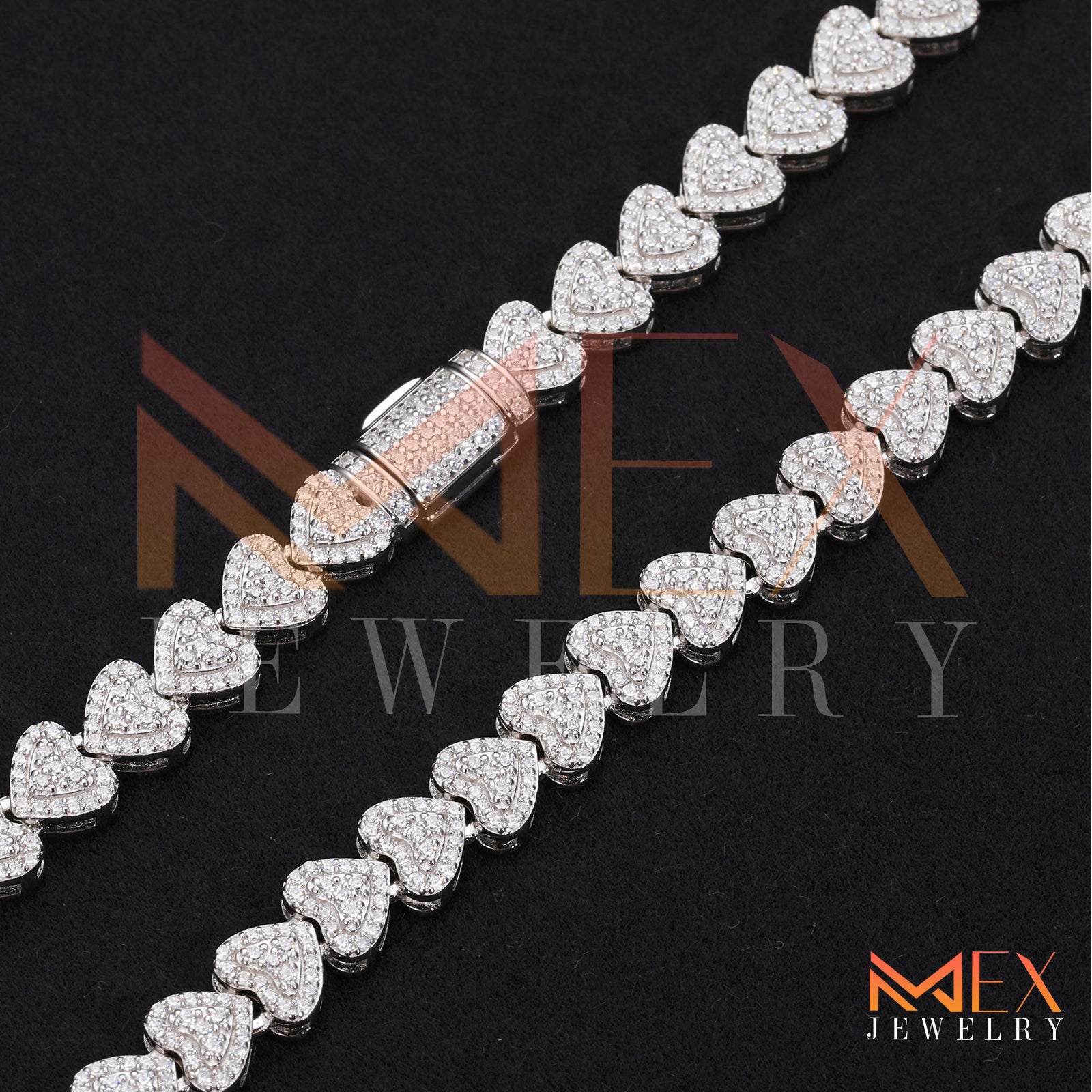 925 FANCY MOISSANITE BRACELET 7MM VVSD