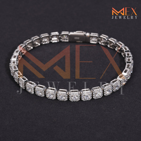 925 FANCY MOISSANITE BRACELET 6MM VVSD