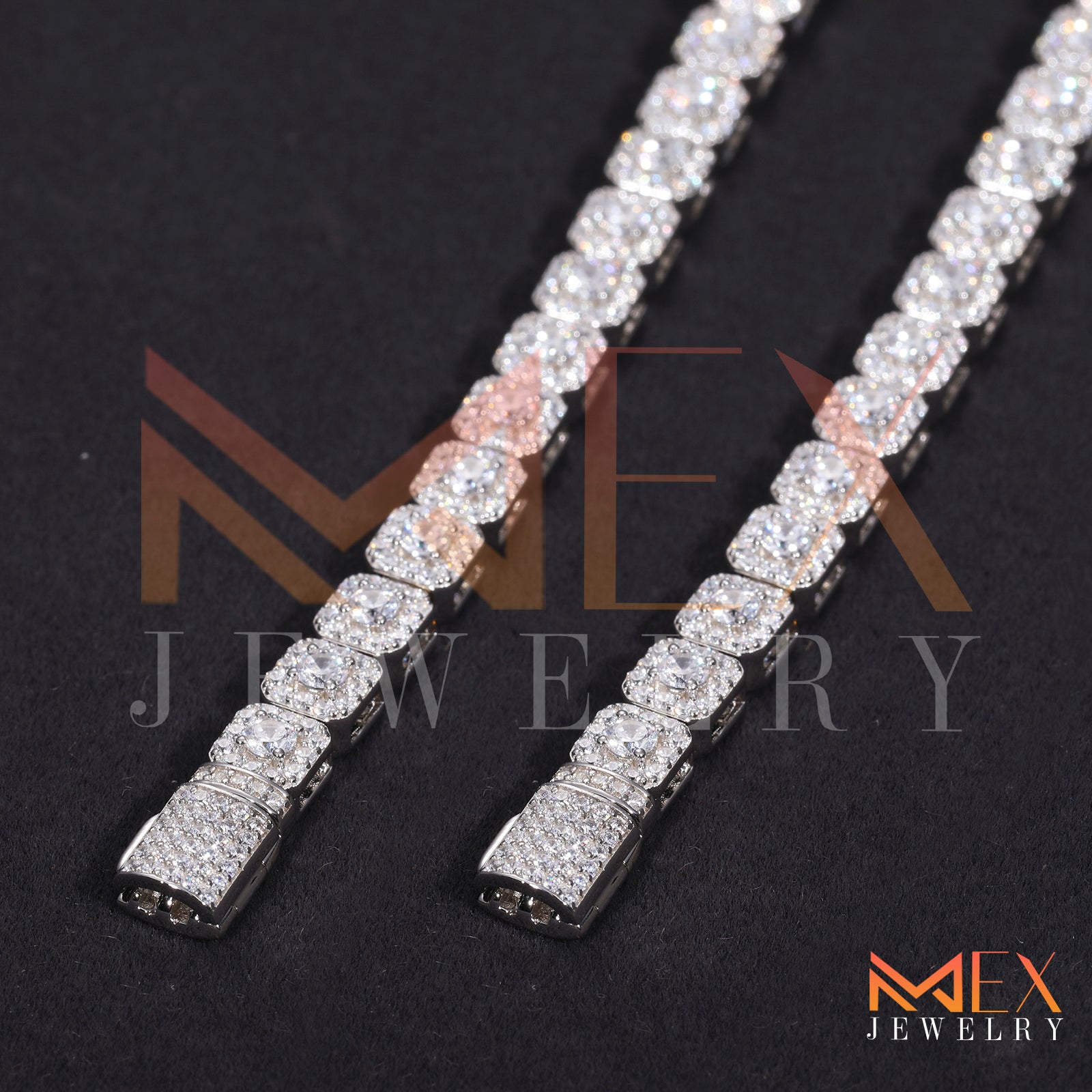 925 FANCY MOISSANITE BRACELET 6MM VVSD