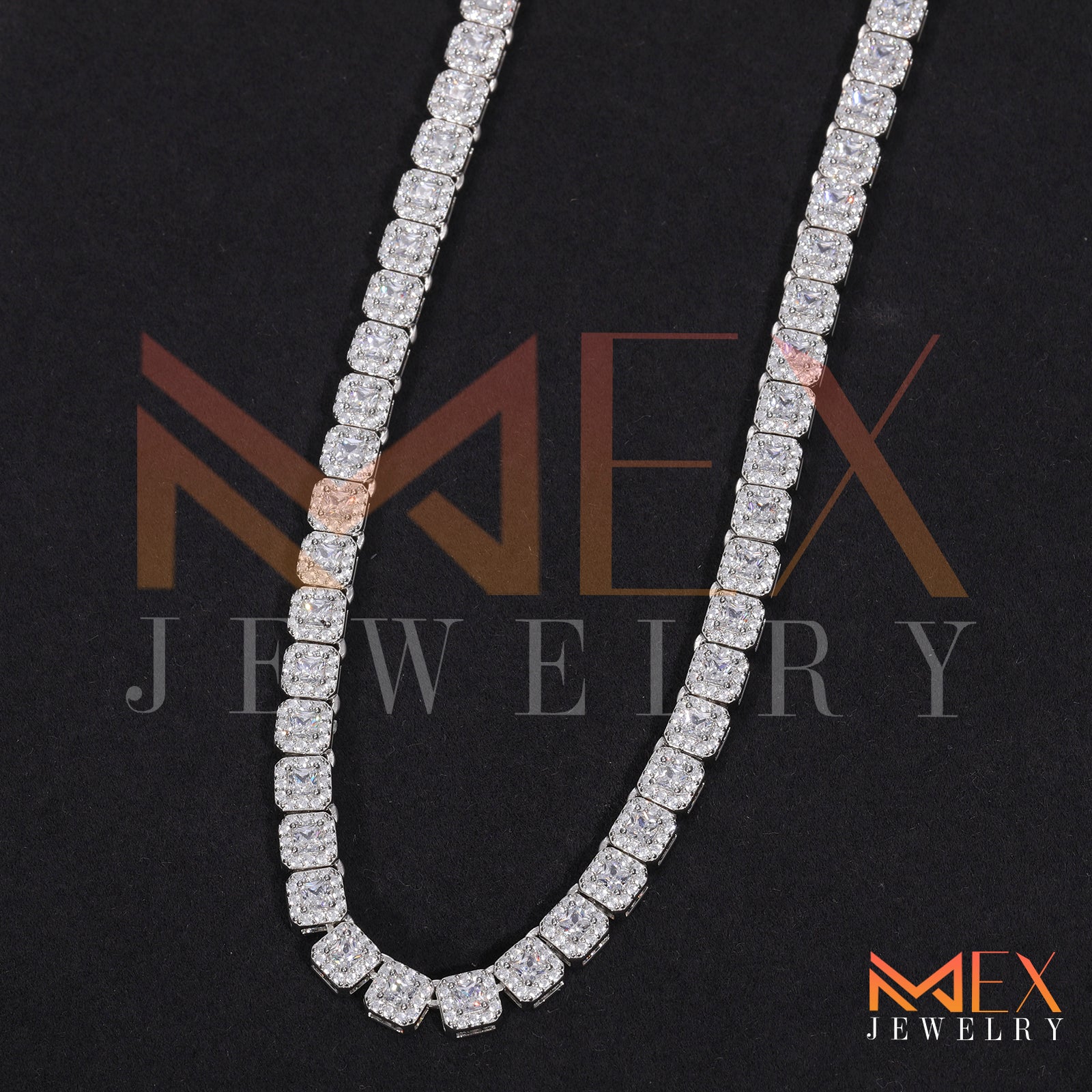 925 FANCY MOISSANITE CHAIN 6MM