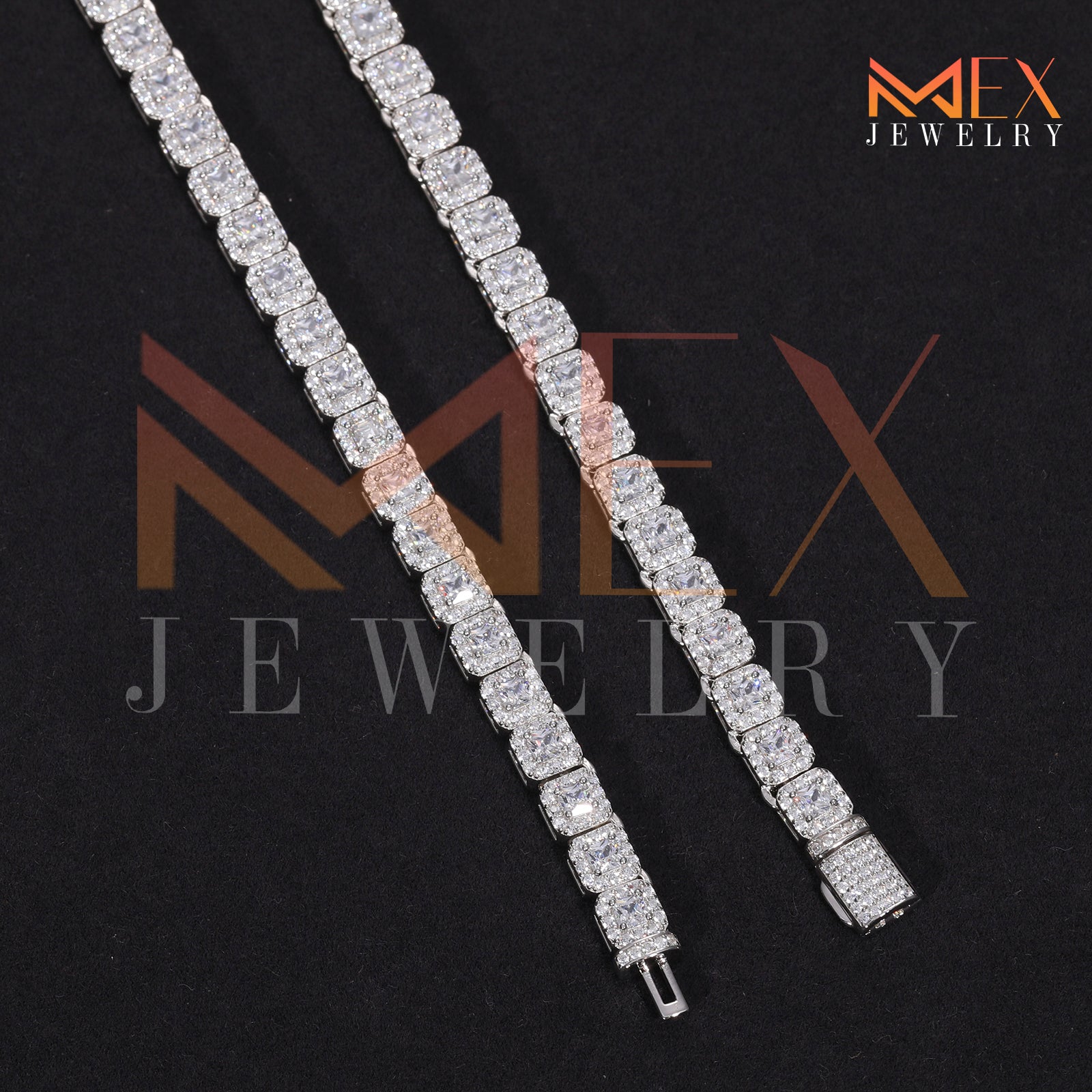 925 FANCY MOISSANITE CHAIN 6MM