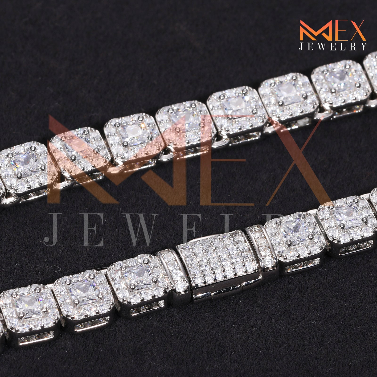 925 FANCY MOISSANITE CHAIN 6MM