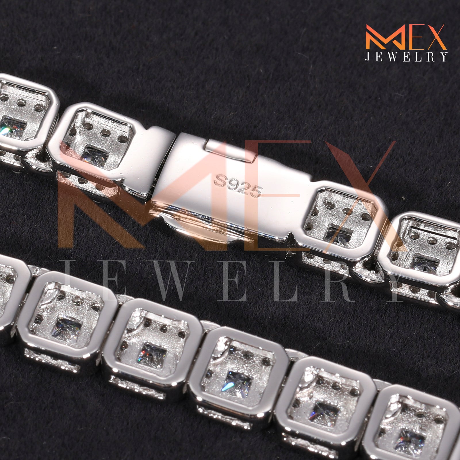 925 FANCY MOISSANITE CHAIN 6MM