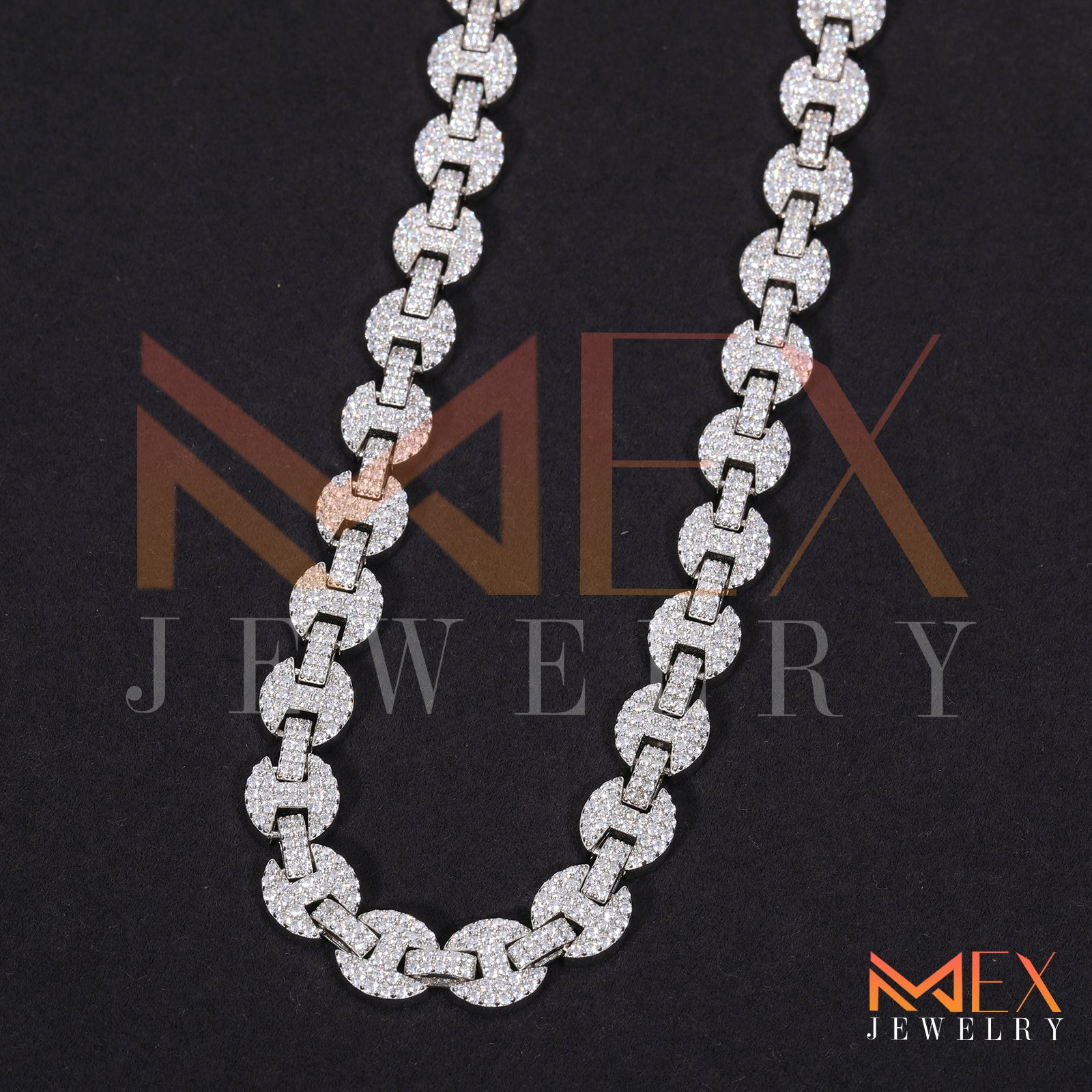 925 FANCY MOISSANITE CHAIN 10MM