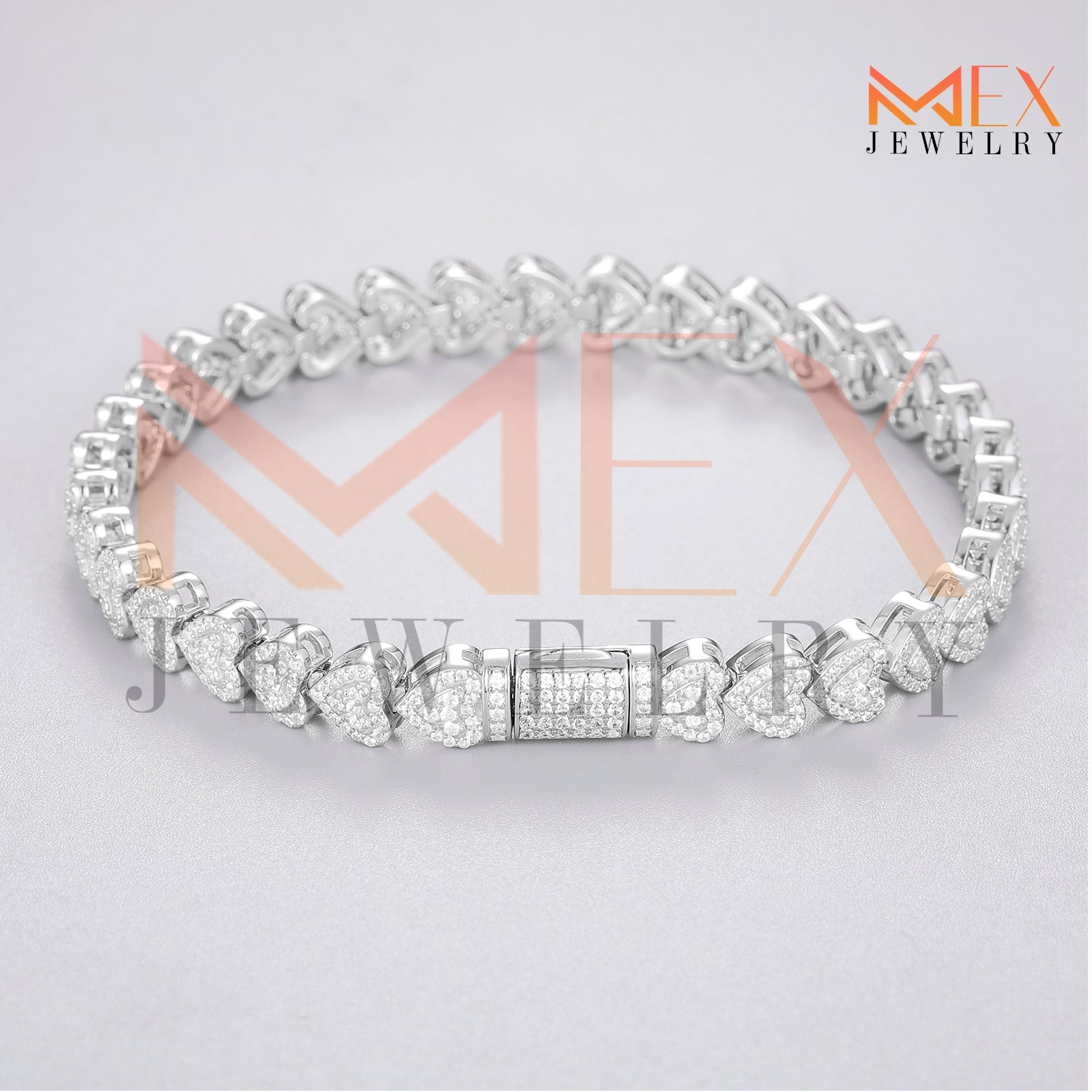 925 FANCY MOISSANITE BRACELET 7MM VVSD