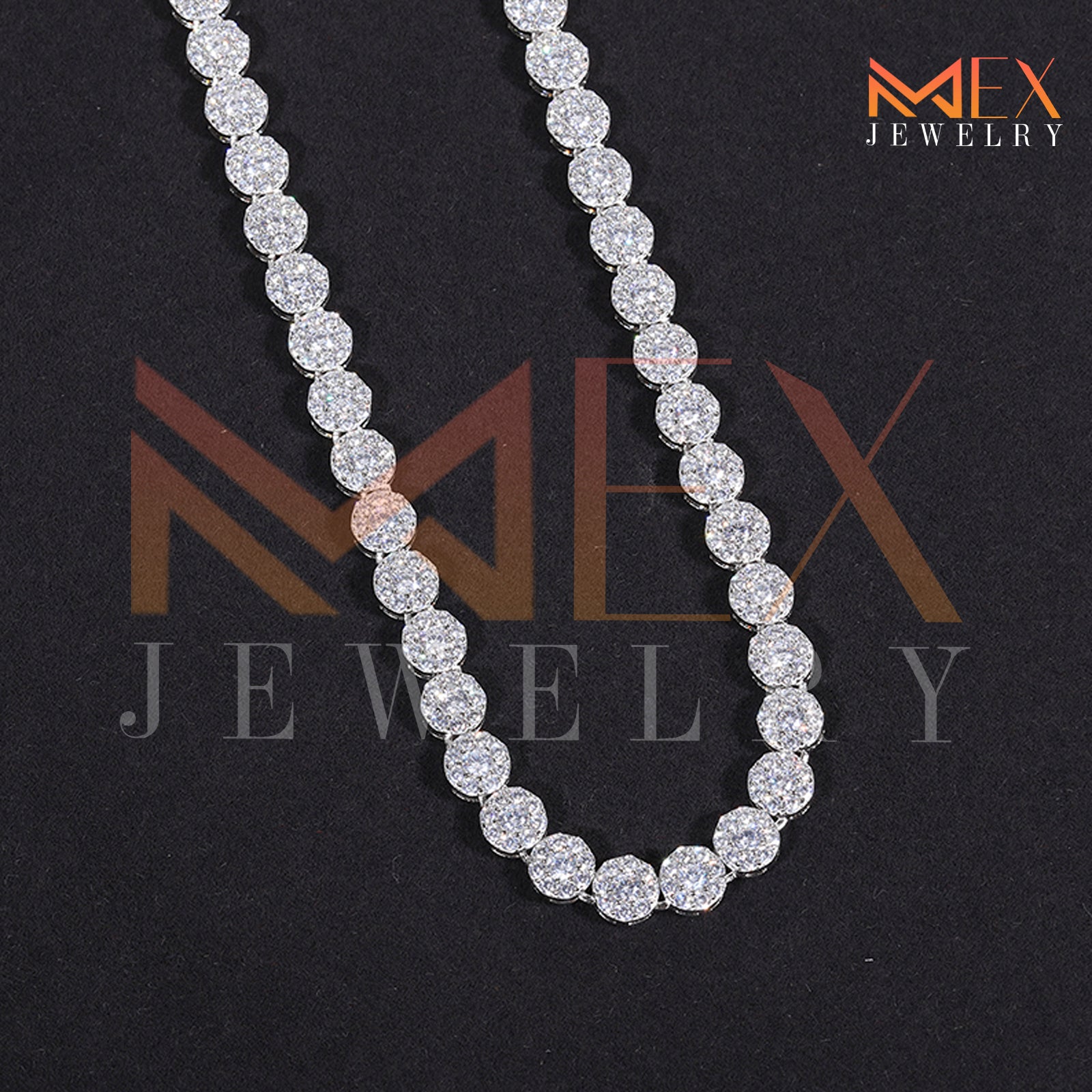 925 FANCY MOISSANITE CHAIN 7MM