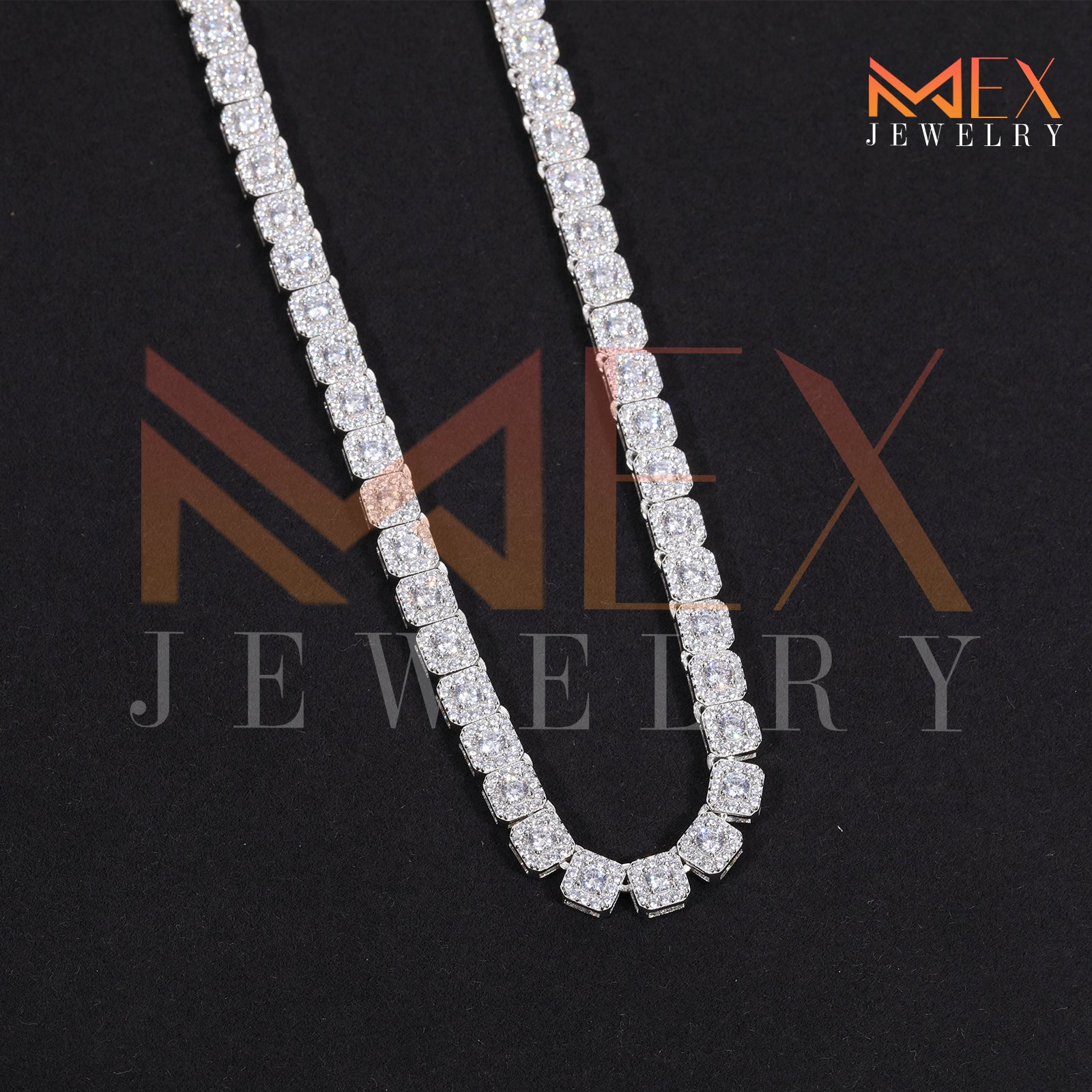 925 FANCY MOISSANITE CHAIN 6MM