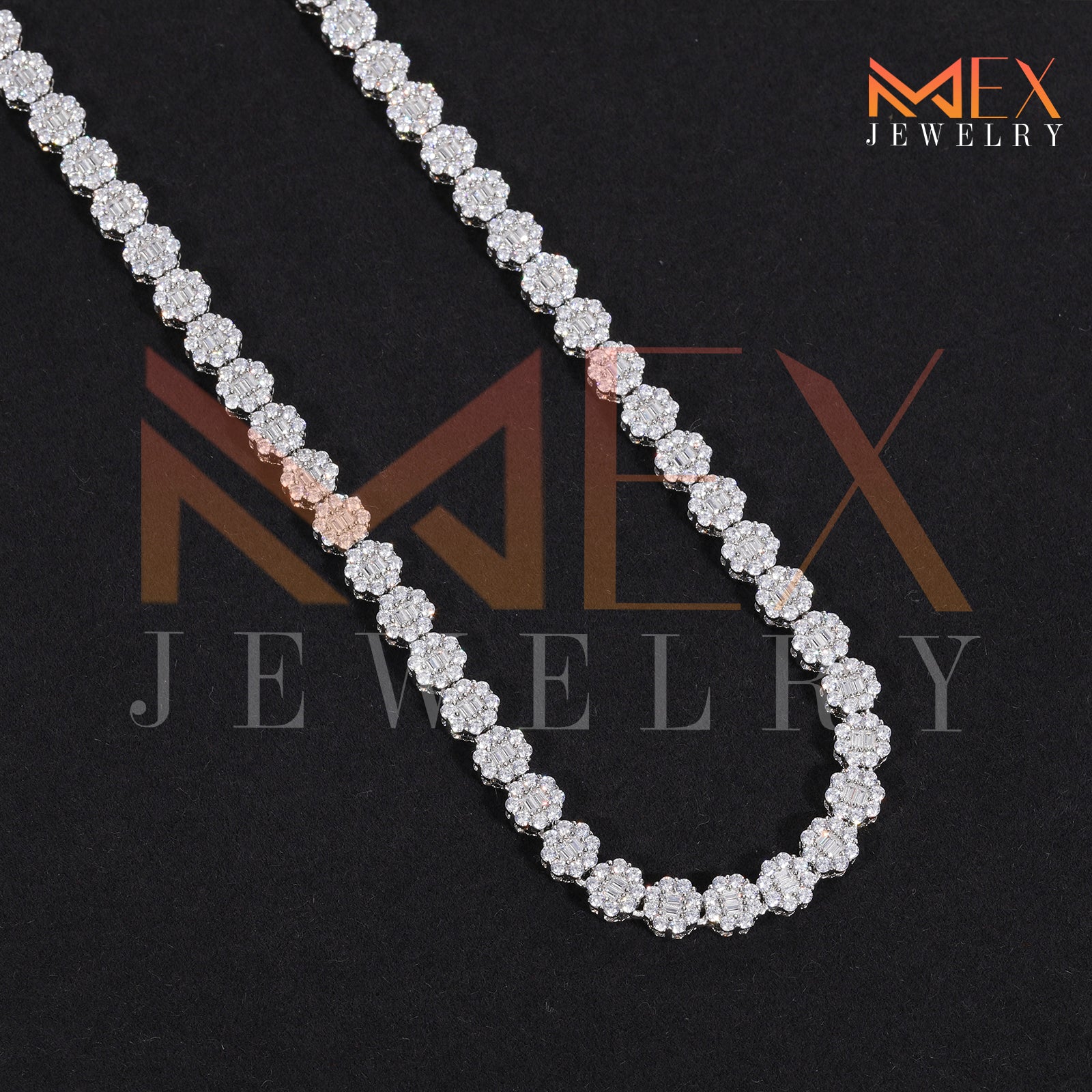 925 FANCY MOISSANITE CHAIN 6MM