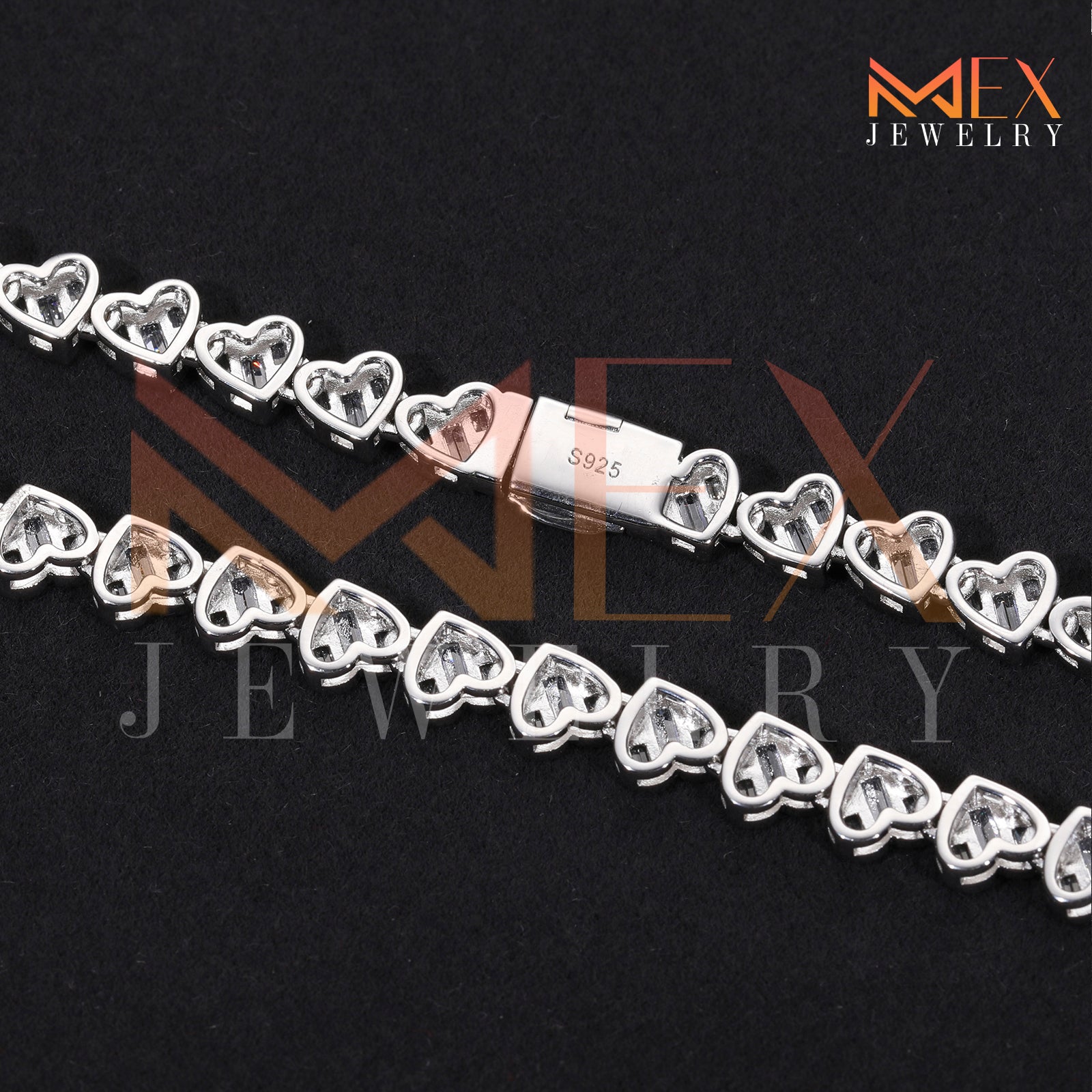 925 FANCY MOISSANITE BRACELET 8MM VVSD