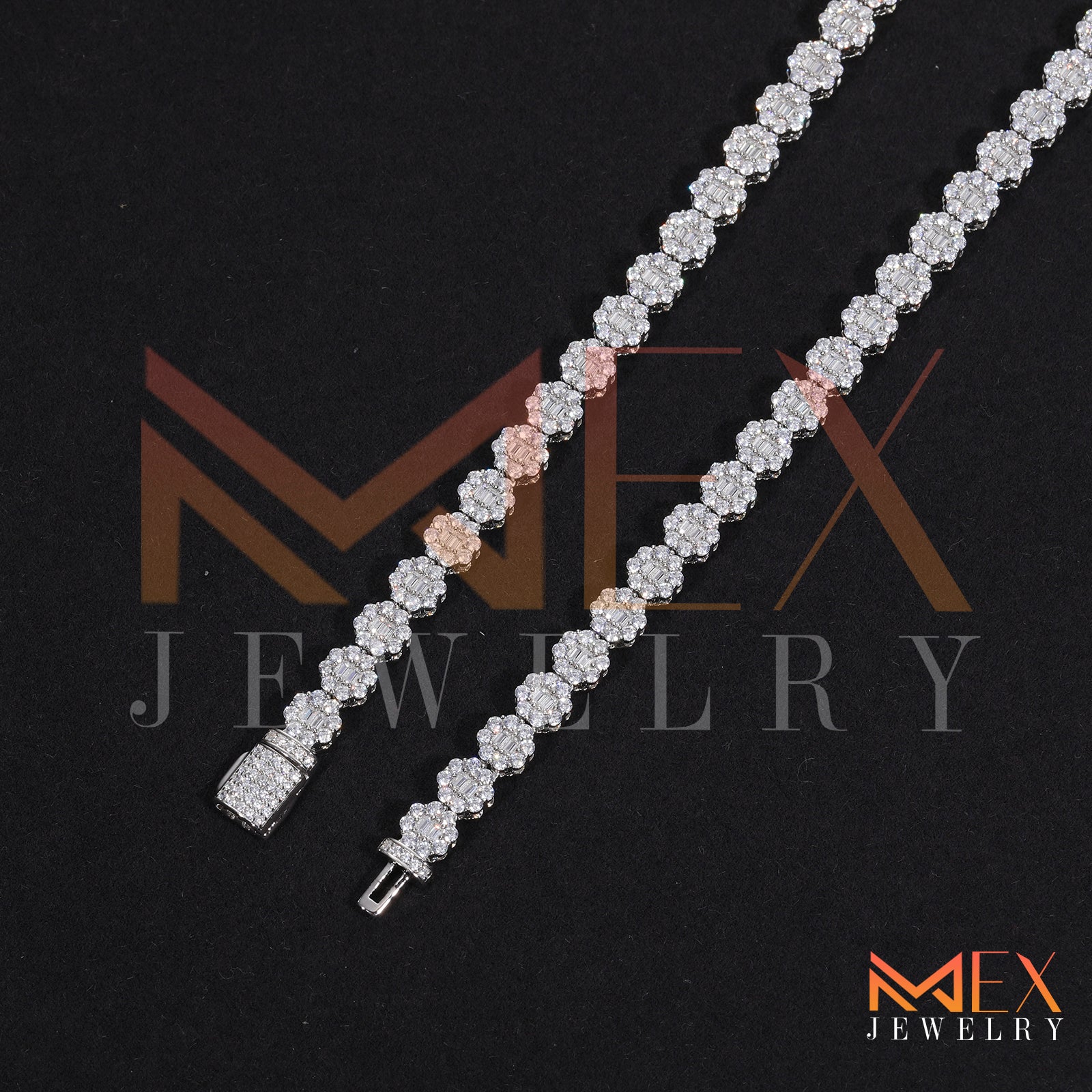 925 FANCY MOISSANITE CHAIN 6MM