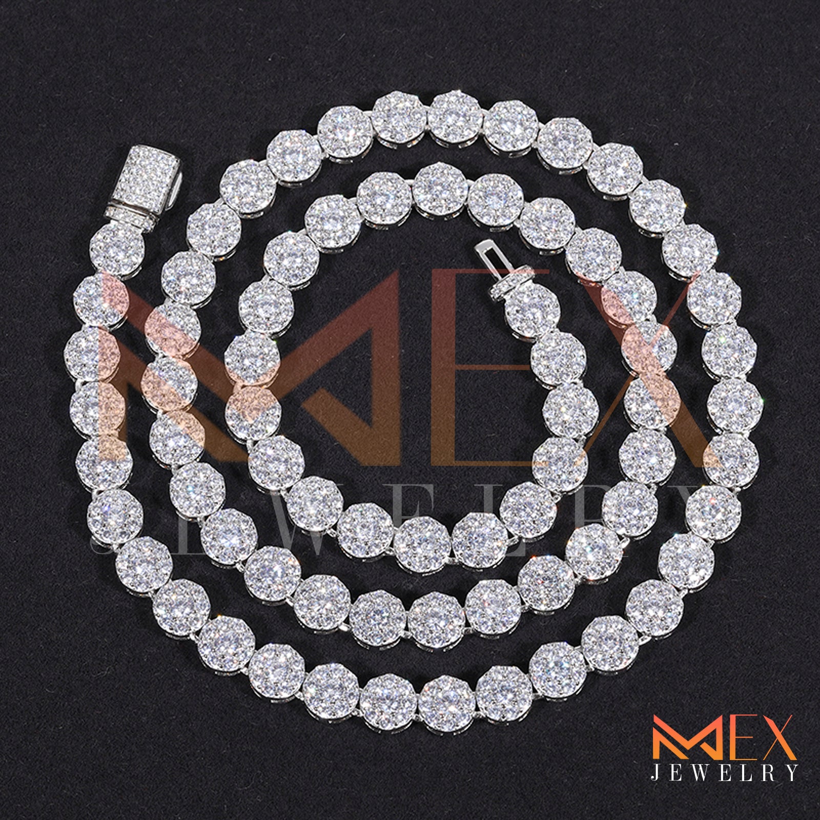 925 FANCY MOISSANITE CHAIN 7MM