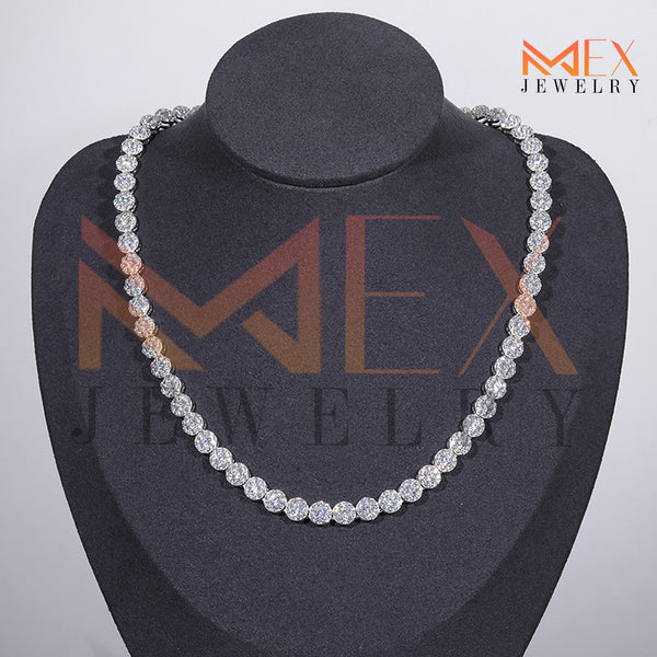 925 FANCY MOISSANITE CHAIN 7MM